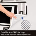thumbnail image 3 of FRAMICS Black Geometric Shower Curtain Sets with Rugs, 16 Pc White Modern Abstract Bathroom Sets, Waterproof Fabric Bathroom Curtain Decor with Hooks, 3 of 10