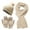 Beige, variant on AWZXDE Women's Winter Hat Scarf Gloves Set, Solid Color Warm Accessories for Cold Weather Beige,One Size