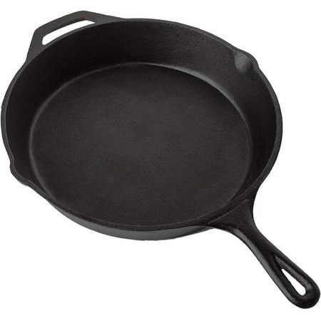 Elegant Kitchen Pre-Seasoned Cast Iron Skillet | Indoor and Outdoor Use | Grill, Stove-top Induction Safe (12.5