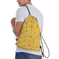 thumbnail image 3 of Drawstring Backpack - Cute Corgi Dog Funny Yellow Splash Proof Small Drawstring Gym Bag for Women Men, Cinch Sports String Bag Backpack for Travel Swimming Beach, 3 of 8