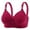 Wine, variant on Womens Workout Bras No Underwire Bra Feature V-Neck T-Shirt Bra Style W-868 Pinks XL