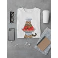 thumbnail image 3 of A Cat With Strawberry Plate Tee Men's -Image by Shutterstock, 3 of 4