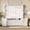 White, variant on Mintazer Queen Size Murphy Bed with Desk & Side Storage, Modern Folding Cabinet Bed with Workstation & Shelves for Home Office, Gray