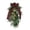 Coffee, variant on Artificial Teardrop Christmas Wall Hanging Wreath, Upside‑Down Garland with Velvet Bow & Copper Bells, Pre‑Made Ornament for Front Door, Mantel, Porch Xmas Decor