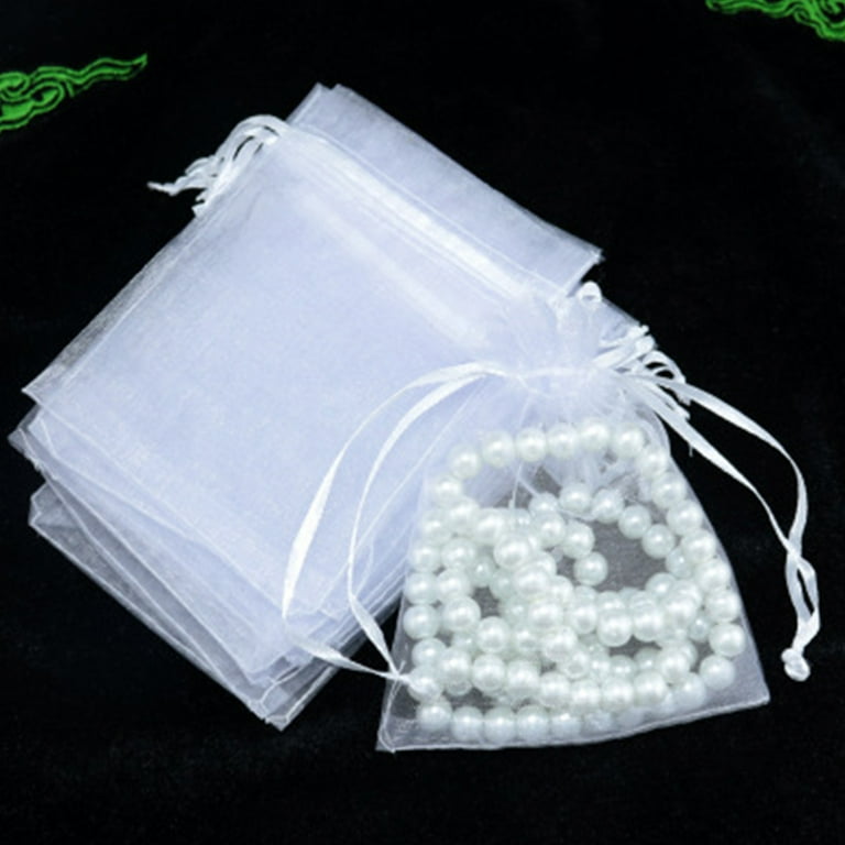 100PCS Sheer Organza Bags,Small Mesh Bags Drawstring for Small  Business,Cute Wedding Favor Bags Bulk,Grey Small Gift Bag Pouches for  Jewelry,Lash,Lip