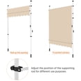 thumbnail image 2 of Yaheetech 78.7" L Manual Retractable Awning with Adjustable Height, Beige, 2 of 7