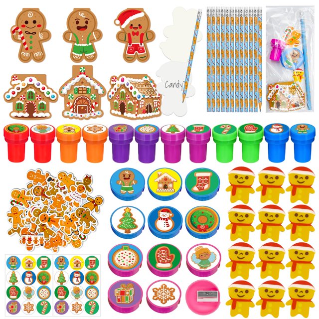 Set de papelería Cinrobiye Christmas 194 piezas para fiesta escolar