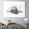 thumbnail image 3 of Vintage Train Wall Sticker Mountain Birds Wall Decal Watercolour Train Blue Wall Stickers Removable Wall Art Murals for Living Room Bedroom Playroom Nursery Kid's Room Wall Decoration, 3 of 7