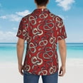 thumbnail image 6 of Daiia Snake Hawaiian Shirt for Men Gentle Cotton Regular Short Sleeve Casual-Large, 6 of 9