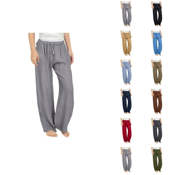 Girls Pants Girls Fashion Teen Girls Casual Pants Lightweight Summer Loose Fit Elastic Waist Plus Size Long Trousers for Everyday Wear