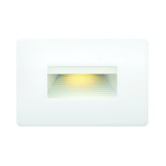 Hinkley Landscape Lighting Luna 58508SW Horizontal 120v Step Light - Integrated LED 2700K, Line Voltage, Dimmable - Satin White