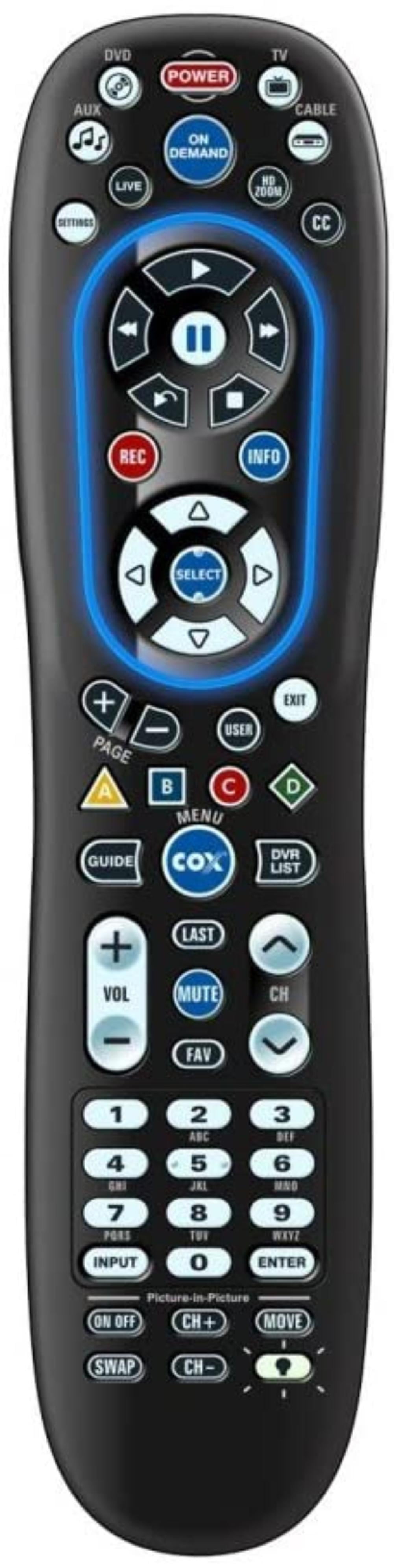 Cox Cable 4Device Universal Remote Control URC8820CISCO, Replaces
