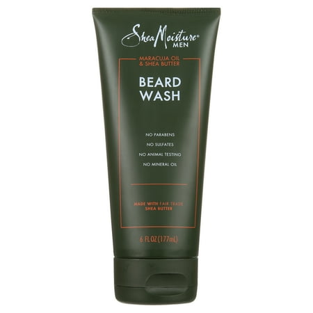 Shea Moisture Deep Clean Beard Wash with Maracuja Oil & Shea Butter, 6 oz