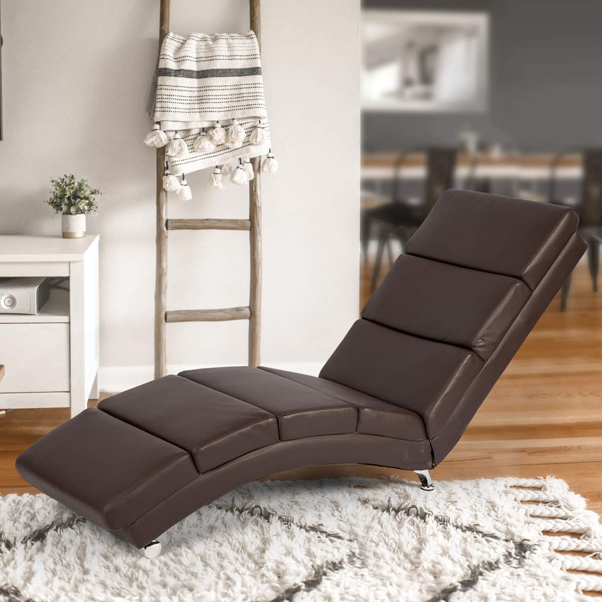 EROMMY Synthetic Leather Chaise Longue with Massage Function,Massage