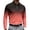 04#Watermelon Red, variant on Mens Collared Long Sleeve Polo Shirt Gradient Ombre Print Three Button Placket Casual Athletic Top