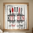 thumbnail image 7 of AUNVITO 2 Panel 2D Printed Short Kitchen Curtain Pair, Machine Washable Light Filter Drape, Bedroom Bathroom Window Decor Shade, 7 of 7