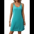 thumbnail image 2 of Robes d'Été pour Femmes 2025 Œillet Décontracté Ample Sans Manches Robes de Soleil Débardeurs Vert Tropical S, 2 of 10