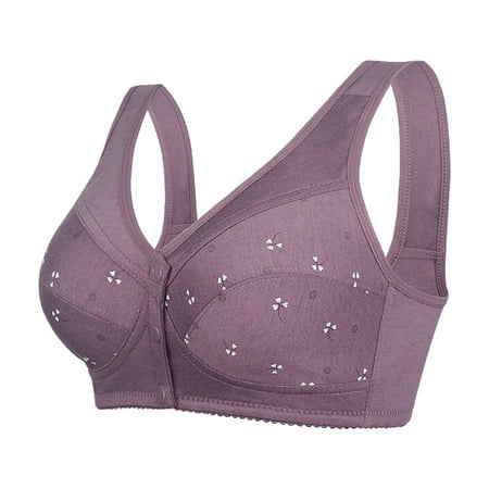 Women Sexy Front Button Shaping Cup Adjustable Shoulder Strap Large Size Underwire Bra  Bras for Teenagers with Soft Cups  Plus Size Sports Bras with Encapsulation  Bras for Low Back Outfits