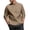 001_Camel, variant on Mens 3/4 Length sleeve Tops Casual Solid Plus Size Linen Henley Shirts for Daily Business and Vocation