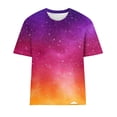 thumbnail image 3 of Fesfesfes Blouse for Women's Fashion Printed Short Sleeves Blouse Round Neck Casual Tops Womens Shirts 3XL(US:14), 3 of 3