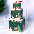 thumbnail image 5 of HONITANO 3Pcs Christmas present Box Assorted Color Square Paper Storage Small 10 x 10 x 10cm, 5 of 8