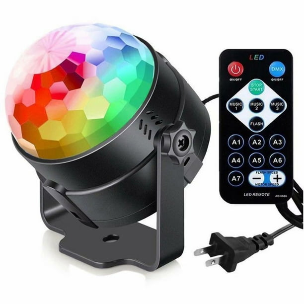 Mini boule disco RGB Party LED Noir, Eclairage et jeux de lumière, Top Prix