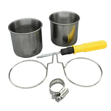 

1 Set Stainless Steel Eating Bowl Eating Cup Parrot Eating Cup (Assorted Color)