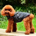 thumbnail image 3 of Pet Printed Cold Weather Coat  Small Dog Vest Harness Puppy Winter 2 In 1 Outfit Warm Garment Jacket, 3 of 5