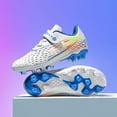 thumbnail image 2 of Utlike Boys Cleats For Youth Athletic Competition Football Shoes With Firm Ground Studs For Enhanced Traction And Speed White Size 33, 2 of 7