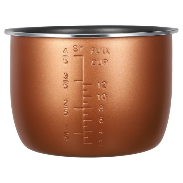 Olla interior para arrocera: Revestimiento de repuesto de aleación de aluminio de 6 litros para cocinar arroz en arroceras eléctricas.