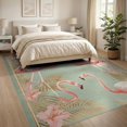 thumbnail image 3 of ODIKA 8'x10' Washable Area Rug Durable, Non-Slip Repeating Botanical Vine Border Leaves Frond Jungle Motif Exotic for Living Room, Under Sectional, Family, 3 of 7