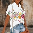 thumbnail image 3 of Generic Womens Linen Button Down Shirts Short Sleeve Casual Blouses V Neck Outfits Summer Spring Clothes 2026, 3 of 5