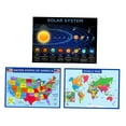 thumbnail image 6 of DEEPCRAFF Assorted Color World Map and United States Map Poster for Classroom Decoration Crafted from UV Paper 1 Set, 6 of 8