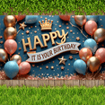 thumbnail image 6 of Colorful Balloons Birthday Banner Festive Crown Celebration Decor for Kids Party Indoor Decoration Celebration, 6 of 7