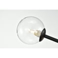thumbnail image 6 of Enzo Matte Black+Gold 8-Light Metal Abstract Chandelier w/ Clear Glass Globe Shades, 6 of 6