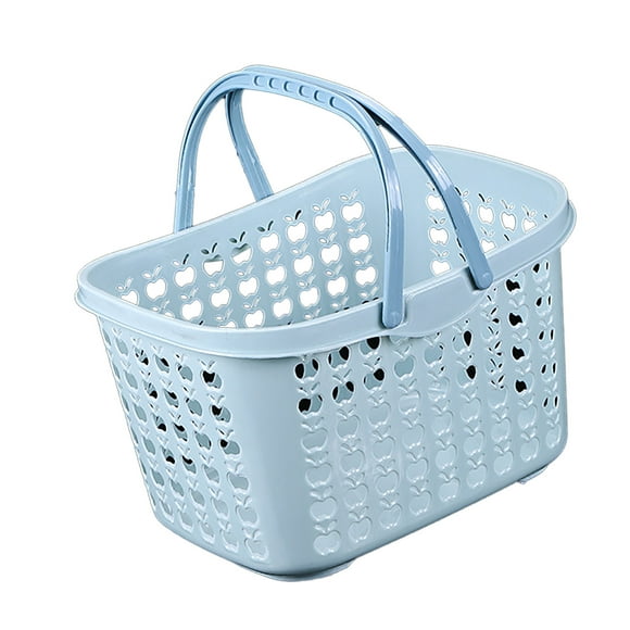 Plastic Shopping Baskets, Plastic Hand Basket Stable Support  for Camping