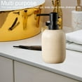 thumbnail image 6 of Hand Soap Dispenser - Sandstone Textured Resin Liquid Soap Dispenser for Bathroom & Kitchen Countertop, Matte Beige, 6 of 7