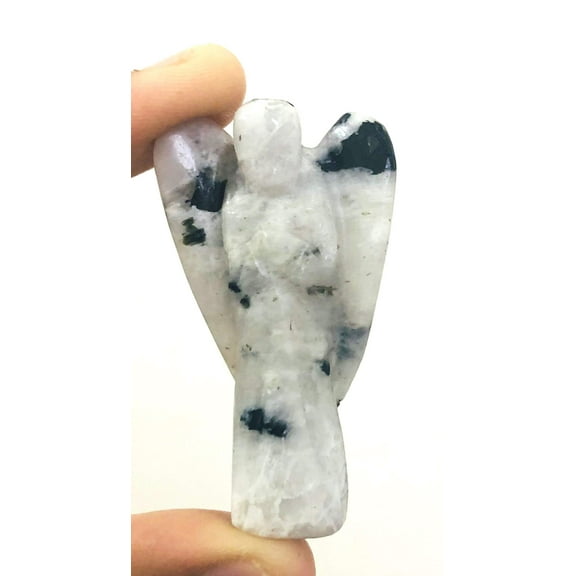 crystalmiracle Rainbow Moonstone Guardian Angel Crystal Healing Home décor office Gift Fairy Metaphysical Energy Reiki FENG Shui Meditation Handcrafted