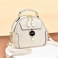 thumbnail image 3 of Bolso de hombro Fashion Clash para mujer, estilo coreano, con correa ancha, bandolera para niñas, sencillo y bonito, bolso pequeño, redondo, de metal., 3 of 4