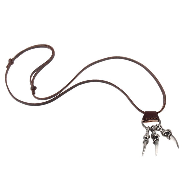 3 Dragon Eagle Colgante De Cuero De La PU Biker Para Hombre Colgante Charm Necklace - si Sunnimix collar de garra de águila