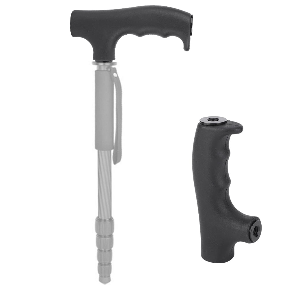 Multifunctional Monopod Crutches Head Trekking Pole Walking Stick Handle 1/4 3/8 
