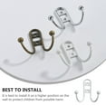 thumbnail image 5 of TABLETREANDS 5Pcs White Zinc Alloy Hooks Heavy Duty European Style Bathroom Kitchen Organizer, 5 of 8
