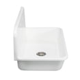thumbnail image 6 of Gourmetier GKTA362119 Arcticstone 36-Inch Solid Surface White Stone Single Bowl Top-Mount Kitchen Sink with Backsplash and Strainer in Matte White, 6 of 8