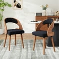 thumbnail image 3 of STARY Set of 4 Wood Dining Chairs with Curved Backrest for Kitchen Dining Room, Black, 3 of 8