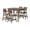 Beige, variant on New Classic Furniture Oscar 5-piece Wood Counter Dining Set in Walnut