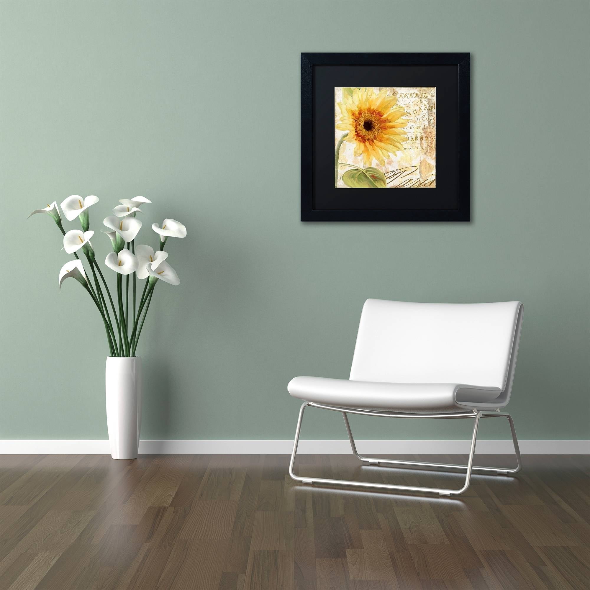 Trademark Fine Art "Ete I" Canvas Art by Color Bakery Black Matte, Black Frame
