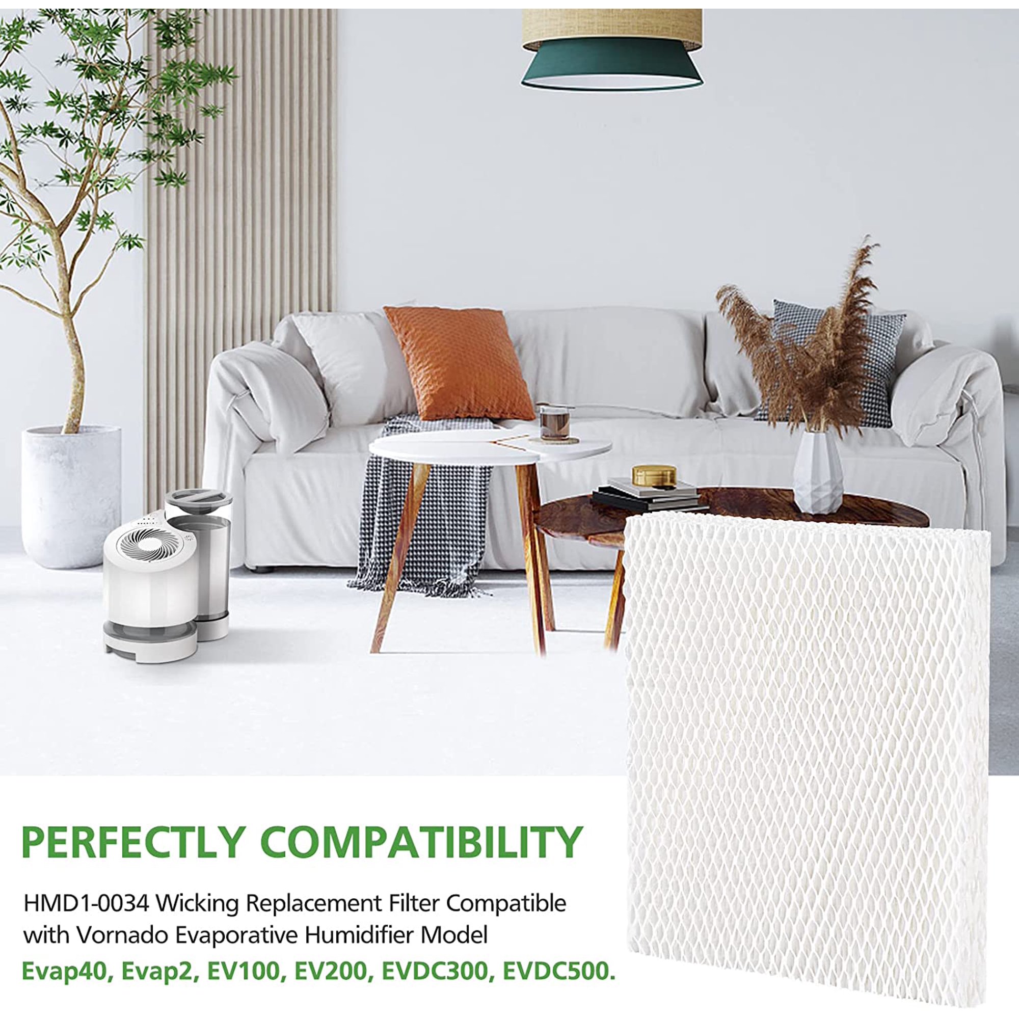 Replacement Filters Compatible For Vornado MD1-0034 Evaporative Humidifier Accessories Model