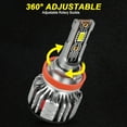 thumbnail image 5 of For Chevy Malibu 2008-2012 6x H11 LED Headlight Bulbs High Low Beam+Fog Light Kit New, 5 of 14