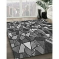 thumbnail image 3 of Ahgly Company Machine Washable Indoor Square Transitional Dark Gray Black Area Rugs, 4' Square, 3 of 7