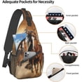 thumbnail image 4 of Sling Bag, Wild Horses Crossbody Sling Backpack Travel Hiking Chest Bag Daypack For Purses Shoulder Body Bag Women Men'S, 4 of 7